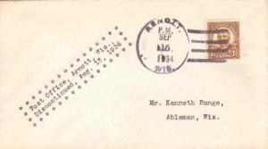 United States Wisconsin Arnott 1934 4c-bar  1882-1934  Philatelic.