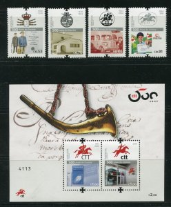 Portugal 4163-4167 Postal Service Anniversary Stamp Set With Sheet MNH 2019