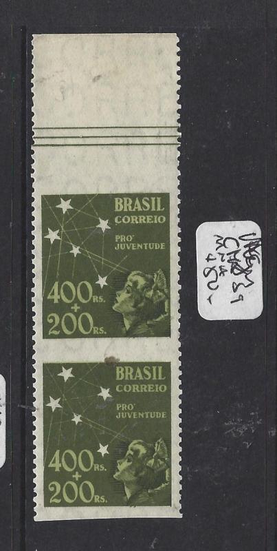 BRAZIL (PP2511B)  MEYER  CHRISTMAS C140S9 PR IMPERF BEWEEN TOP  MNH