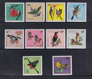 Rwanda  #457-466 MNH 1972  birds