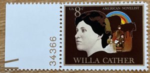 US #1487 MNH PN Single Willa Cather SCV $.30 L10