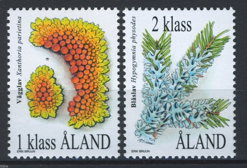 Aland/Åland 1999, Lichens full set 2v VF MNH, Mi 159-160