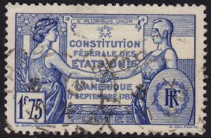 France - 1937 - Scott #332 - used - US Constitution