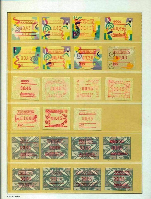 Australia & AAT MNH Used Frama Labels Blocks Cartoons(100+)Mint Face$30+(Hux437