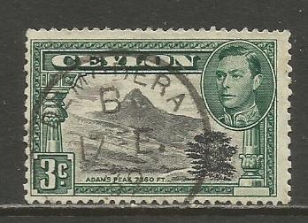 Ceylon   #279e  Used  (1938)  c.v. $2.50