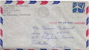 United States A.P.O.'s 7c Blue Jet Silhouette 1958 Army-Air Force Postal Serv...