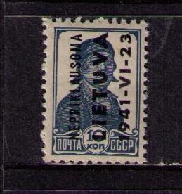 GERMANY LITHUANIA Mi# 3 MNH FVF Factory Worker