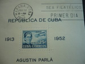 Stamps  - Cuba - Scott# C61a - C62a - Used Set of 2 Souvenir Sheets - FDC