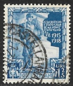 ITALY 1938 1.25L Proclamation of Empire Issue Sc 406 VFU
