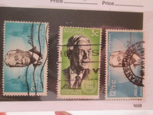 South Africa #514-16 used set 2023 SCV = $1.15