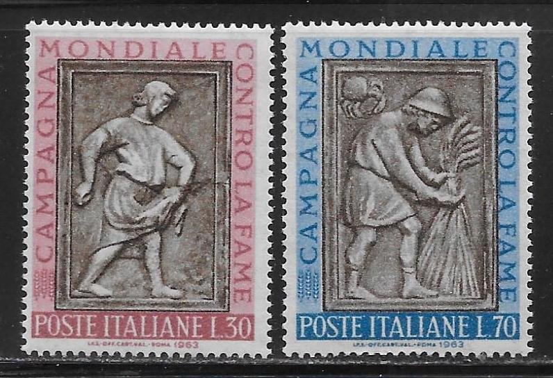 Italy 871-72 Freedom From Hunger set MNH