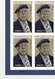 US Black Heritage Ernest J Gaines NDC LL Plate Block of 4 stamps MNH Pre Order