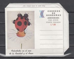 Honduras, 1994 issue. Crazy looking Ladybug Aerogram. ^