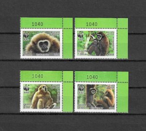 LAOS 2008 WWF SG 2021/4 MNH Cat £15.50