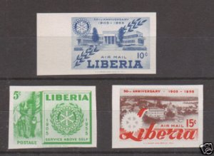 Liberia von S. P-551Bb/P-C553Bb MNH. 1955 Rotary proofs