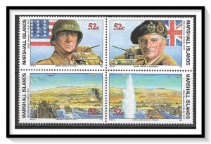 Marshall Islands #467-470 Anniversaries & Events Of WWII 1943 Block MNH