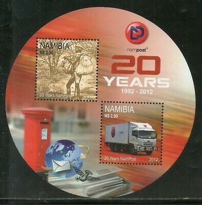 Namibia 2012 Nampost Letter Box Mail Truck Odd Round Shaped M/s Sc 1248 MNH 8187