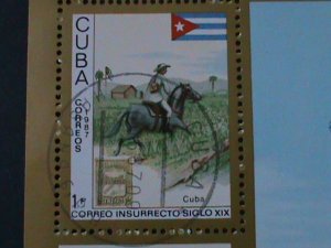 ​CUBA-1987-SC#2953- WORLD STAMPS SHOW CAPEX'87 -CTO-S/S-VF FANCY CANCEL