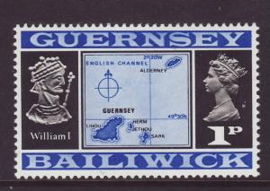 1971 Guernsey 1p U/Mint SG45