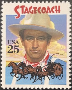 Scott #2448 1990 25¢ Classic Films Stagecoach MNH OG VF/XF