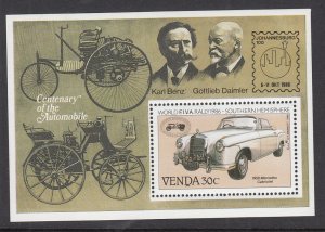 Venda 160a Car Souvenir Sheet MNH VF