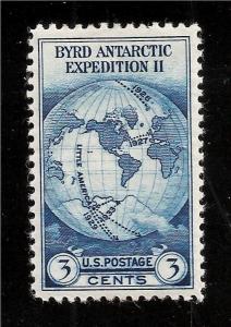 US 1933 Sc# 733 - 3 c Byrd Expedition  Mint NH DG - GEM