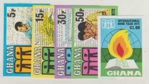 Ghana Scott #445-449 Imperf Stamps - Mint NH Set