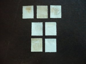 Stamps - France - Scott# J11,J15-J17,J19,J20,J22 - Used Part Set of 7 Stamps