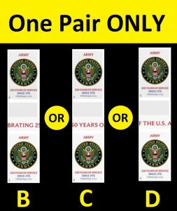 US 6003a Army 250 Years imperf NDC horz gutter pair MNH 2025