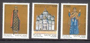 1988 - VATICAN - Baptism of the Rus’ of Kiev - Sc #813-815 - MNH VF **