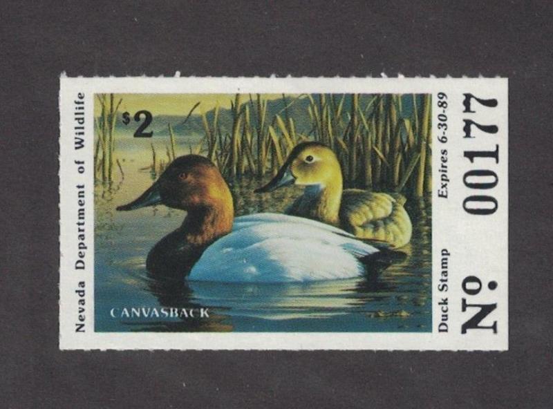 NV10 - Nevada State Duck Stamp. Single. MNH. OG.