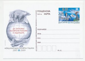 Postal stationery Bulgaria 2009 Polar bear - Penguin - Seal - Narwhal