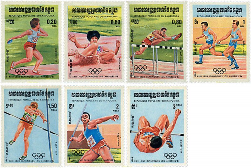 29112 MNH CAMBOYA KAMPUCHEA 1984 23 JUEGOS OLIMPICOS VERANO LOS ANGELES 1984