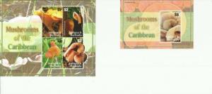  ANTIGUA & BARBUDA  2007 MUSHROOMS SCOTT 2943-4 MNH COMPLETE SET