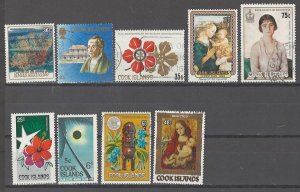 COLLECTION LOT # 2477 COOK ISLANDS 9 ALL CONDITION STAMPS 1967+