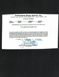 Scott #311 XF-OG-VLH. With 1996 PSE certificate.  A Showpiece