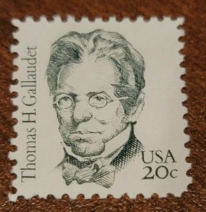 Scott#: 1861 - Great Americans: Thomas H. Gallaudet Single Stamp MNH OG
