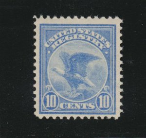 1911 10c Registration Stamp, Ultramarine Scott F1 Mint F/VF NH