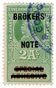 (I.B) India Revenue : Broker's Note 2a (overprint)