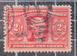 Scott 324 - 2 Cents Jefferson - Nice Stamp - SCV - $2.00