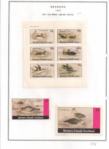 SCOTLAND - BERNERA - 1982 - Birds (46) - 6v Perf, Min, D/L Sheets - MLH