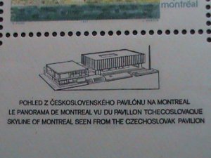 ​CZECHOSLOVAKIA -1967 SC#1466 -EXPO'67 OF MONTREAL-CANADA  -MNH-S/S SHEET VF