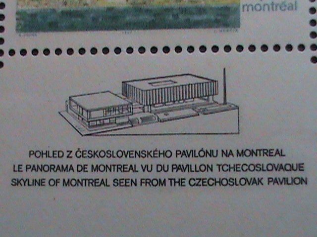 ​CZECHOSLOVAKIA -1967 SC#1466 -EXPO'67 OF MONTREAL-CANADA  -MNH-S/S SHEET VF