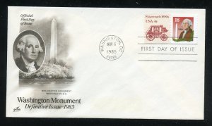 US 2149 George Washington Monument 100th Anniv UA ArtCraft cachet FDC Combo