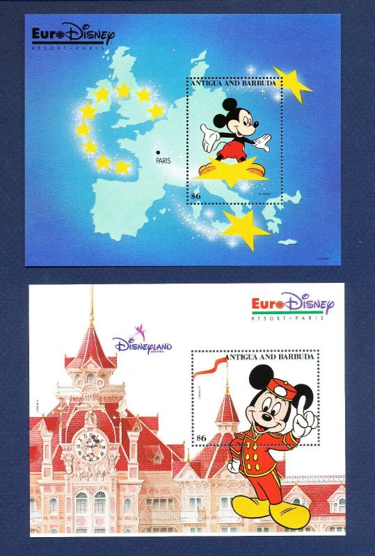 ANTIGUA BARBUDA - Sc 1637-1646  VFMNH S/S - DISNEY  Euro Disneyland  1993