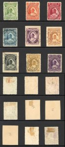 Niger Coast SG66/74 Wmk CA Set (mixed perfs) Fine used Cat 375 pounds