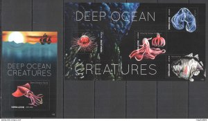 Z0115 2011 Sierra Leone Deep Ocean Creatures Fish & Marine Life Fauna Kb+Bl Mnh