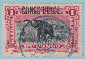 BELGIAN CONGO 37  USED - BUTA BLUE CANCEL - NO FAULTS VERY FINE! - ZVS