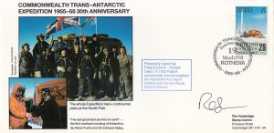 British Antarctic Territory FDC Sc 147 Signed Robert Swan Cachet Whole party ...