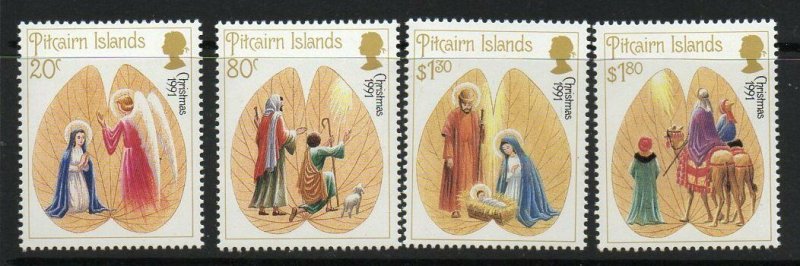 PITCAIRN ISLANDS SG405/8 1991 CHRISTMAS MNH